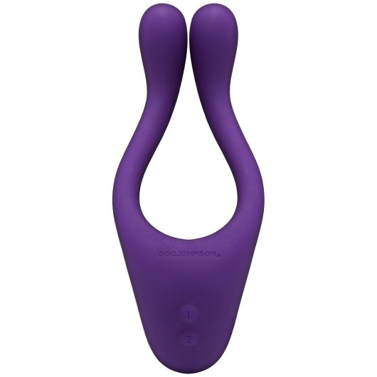 Фиолетовый вибромассажер для пар TRYST Multi Erogenous Zone Massager - Doc Johnson