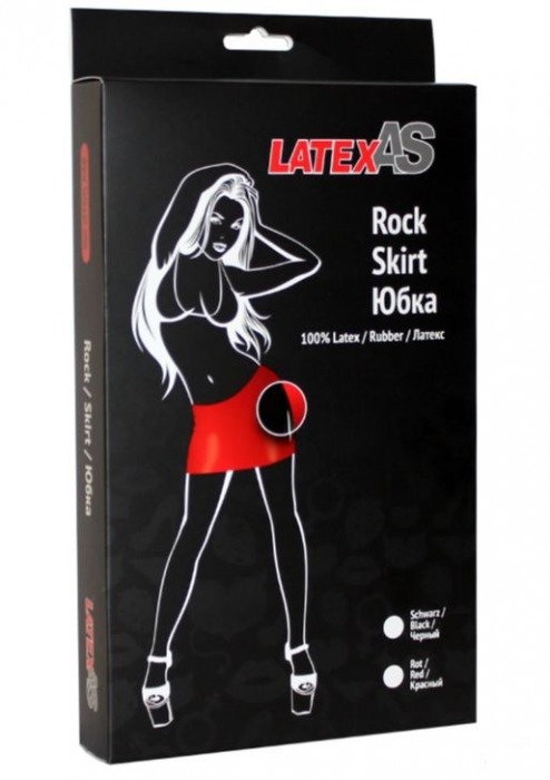 Красная бесшовная юбка из латекса - LatexAS купить с доставкой