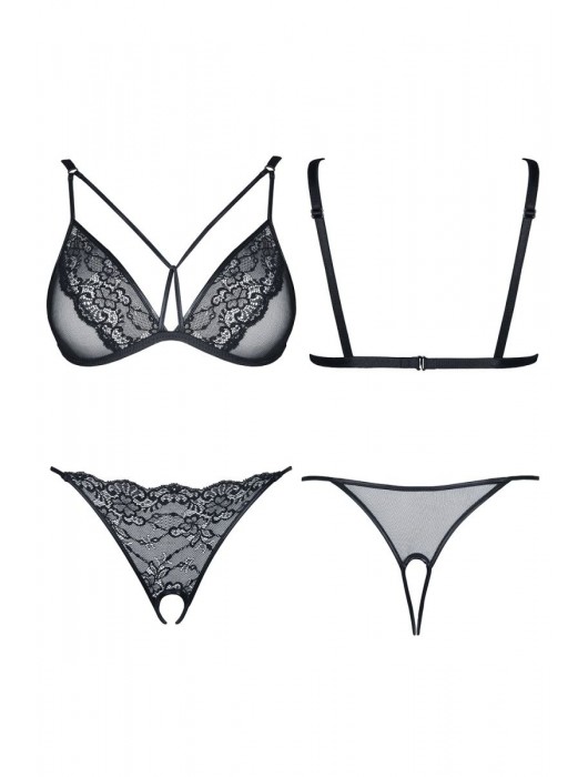 Комплект с сексуальными трусиками и эффектным бюстом Gabrielle - Demoniq купить с доставкой