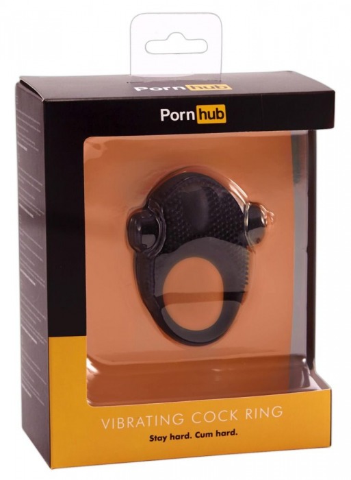 Чёрное эрекционное кольцо с вибрацией Vibrating Cock Ring - Pornhub - в Москве купить с доставкой