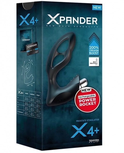 Перезаряжаемый стимулятор простаты JoyDivision Xpander X4+ Size M - Joy Division - в Москве купить с доставкой