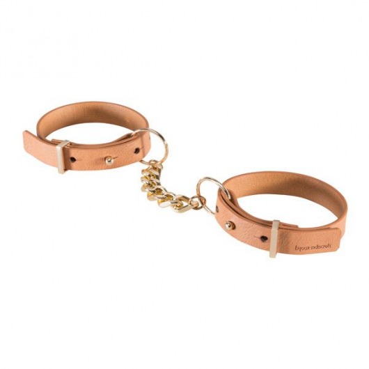 Бежевые наручники MAZE THIN HANDCUFFS - Bijoux Indiscrets - купить с доставкой в Москве