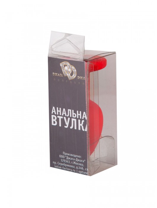 Красная анальная втулка с красным кристаллом - 7,3 см. - Джага-Джага - купить с доставкой в Москве