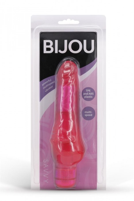 Розовый вибратор с шипами SAVVY - 17,5 см. - Seven Creations