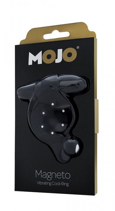 Чёрное эрекционное кольцо с магнитами MOJO MAGNETO - Seven Creations - в Москве купить с доставкой