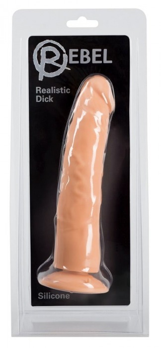 Телесный фаллоимитатор Realistic Dick на присоске - 24 см. - Orion