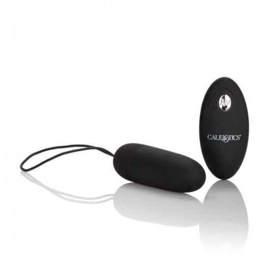 Чёрное виброяйцо Silicone Remote Bullet с пультом ДУ - California Exotic Novelties