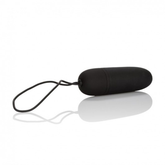 Чёрное виброяйцо Silicone Remote Bullet с пультом ДУ - California Exotic Novelties