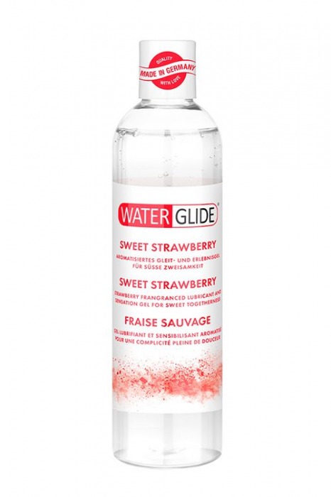 Лубрикант на водной основе с ароматом клубники SWEET STRAWBERRY - 300 мл. - Waterglide - купить с доставкой в Москве