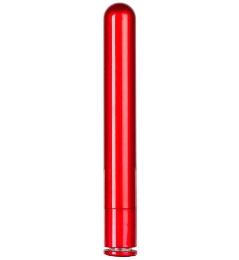 Красный гладкий вибратор METALLIX CORONA SMOOTH VIBRATOR - 14 см. - Dream Toys