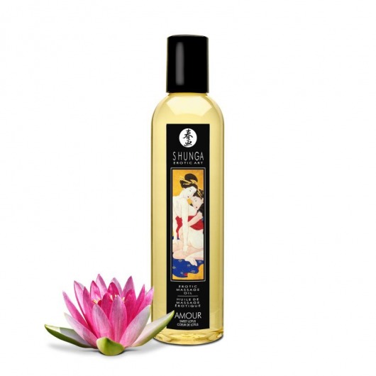 Массажное масло с ароматом цветков лотоса Amour Sweet Lotus - 250 мл. - Shunga - купить с доставкой в Москве