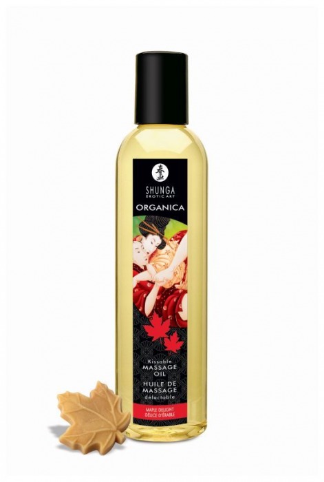 Массажное масло с ароматом кленового сиропа Organica Maple Delight - 250 мл. - Shunga - купить с доставкой в Москве