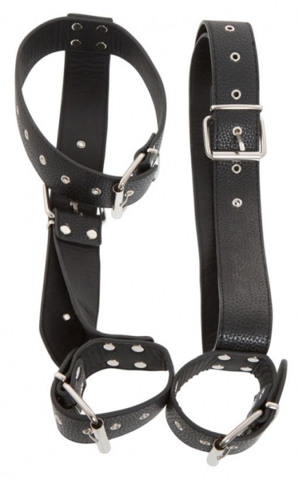Фиксация на шею и запястья Bad Kitty Neck and Hand Restraints - Orion - купить с доставкой в Москве