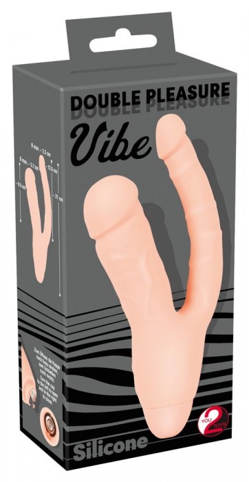 Анально-вагинальный вибромассажер Double Pleasure Vibe - 21 см. - Orion