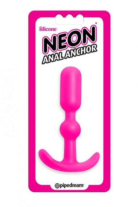 Розовая силиконовая анальная пробка Anal Anchor - 10,2 см. - Pipedream