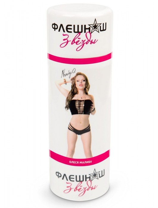 Двусторонний реалистичный мастурбатор - копия вагины и попки Олеси Малибу - ФлешНаш - в Москве купить с доставкой