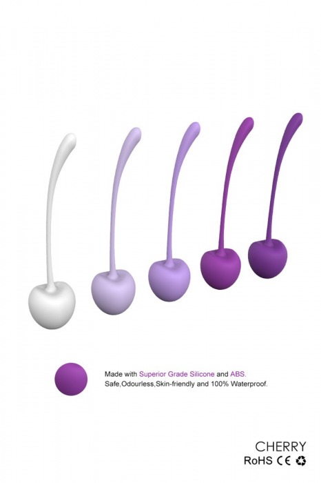 Набор из 5 вагинальных силиконовых шариков S-HANDE CHERRY - S-HANDE