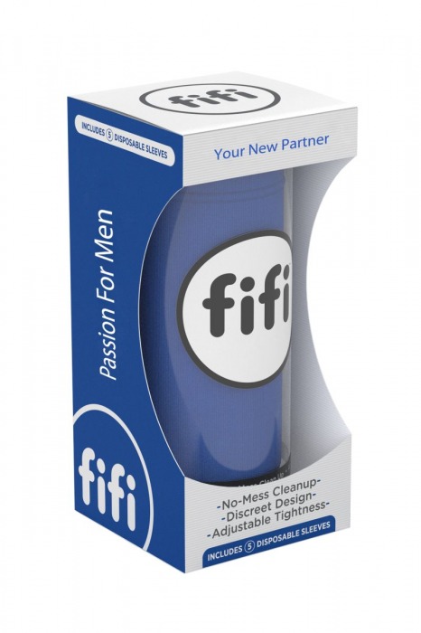 Синий нереалистичный мастурбатор FIFI MALE - Fifi - в Москве купить с доставкой