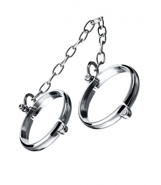 Серебристые металлические наручники с цепочкой Metal - размер S - ToyFa - купить с доставкой в Москве