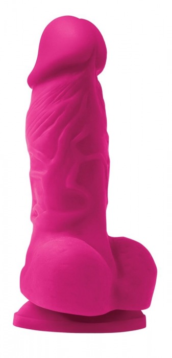 Розовый фаллоимитатор на присоске Pleasures 4  - 14,2 см. - NS Novelties