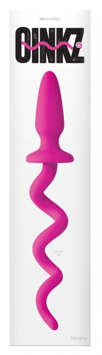 Розовая анальная пробка с хвостом-спиралью Oinkz - NS Novelties