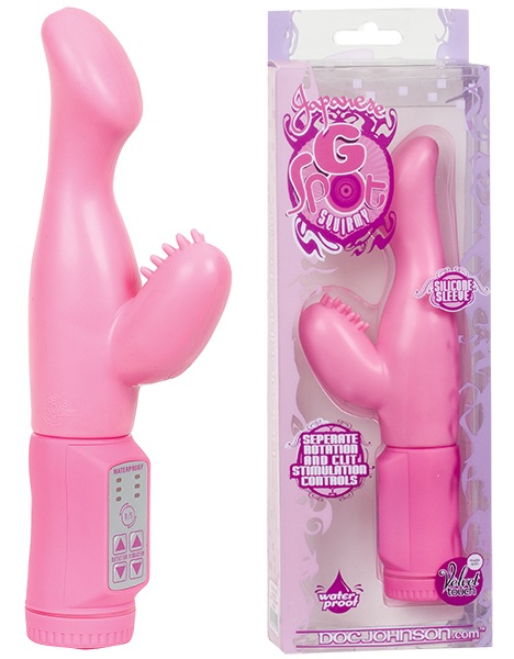 Розовый вибратор-ротатор G-spot - 10 см. - Doc Johnson