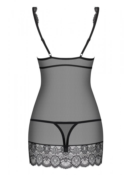 Полупрозрачная сорочка с лифом на косточках - Obsessive купить с доставкой