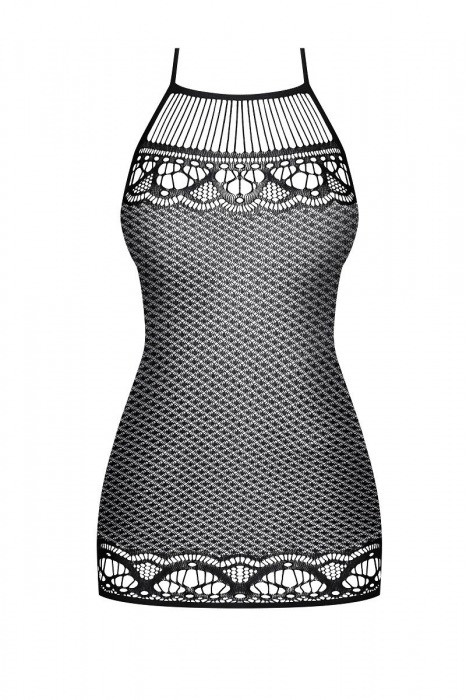 Эффектное платье-сетка с завязками вокруг шеи - Obsessive купить с доставкой