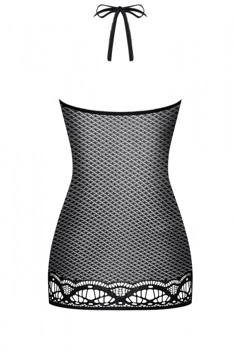 Эффектное платье-сетка с завязками вокруг шеи - Obsessive купить с доставкой