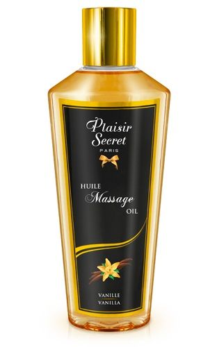 Массажное масло для тела с ароматом ванили - 250 мл. - Plaisir Secret - купить с доставкой в Москве