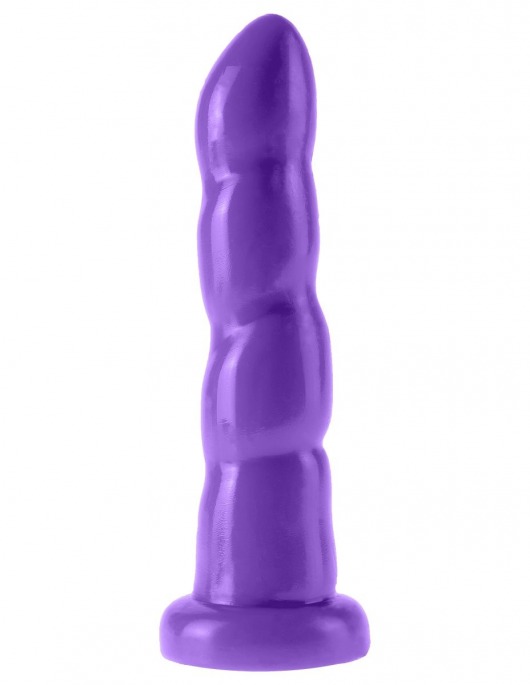Фиолетовый стимулятор на присоске 6  Twister - 18,4 см. - Pipedream