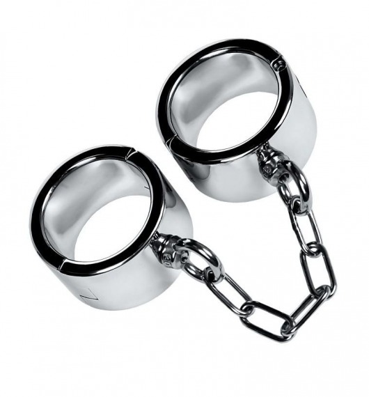 Серебристые широкие наручники Metal - ToyFa - купить с доставкой в Москве
