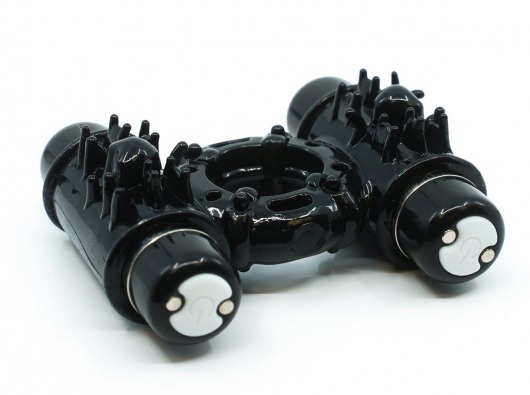 Черное эрекционное виброкольцо DOUBLE ACTION COCKRING - NU Sensuelle - в Москве купить с доставкой