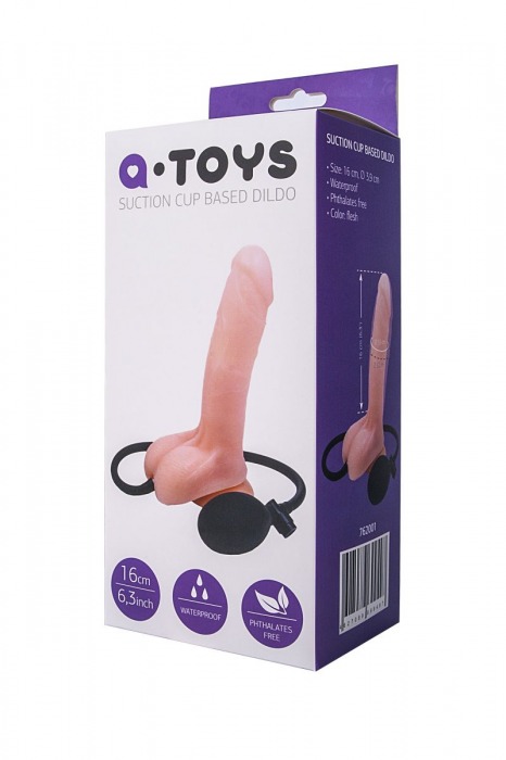 Реалистичный телесный фаллоимитатор A-Toys - 20 см. - A-toys