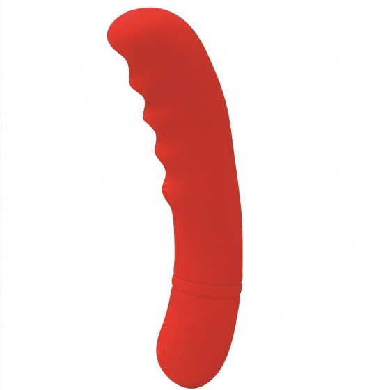 Красный вибратор Rhea для стимуляции G-точки - 18 см. - Le Frivole