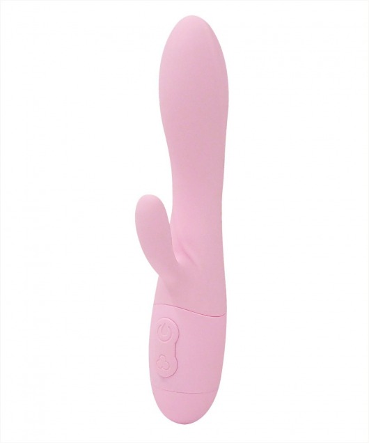 Нежно-розовый вибратор Kiara с клиторальным отростком - 18,3 см. - Le Frivole