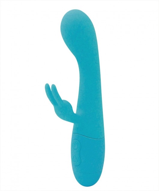 Голубой вибратор Naya с клиторальным отростком - 18,3 см. - Le Frivole