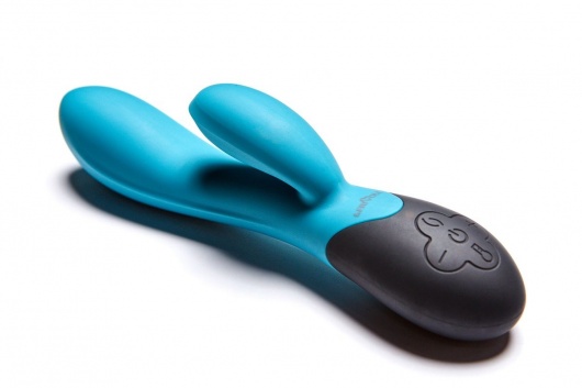 Бирюзовый вибратор с клиторальным отростком и нагревом Perseus - 20,8 см. - Le Frivole