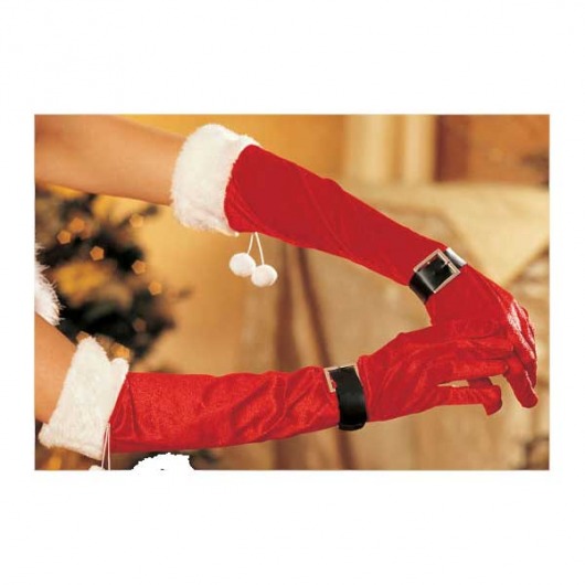 Бархатные новогодние перчатки - Shirley of Hollywood купить с доставкой