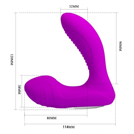 Лиловый массажер простаты с вибрацией и функцией нагрева - Baile - в Москве купить с доставкой
