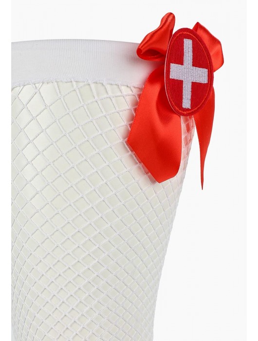 Чулки медсестры в сетку с бантиками - Le Frivole купить с доставкой