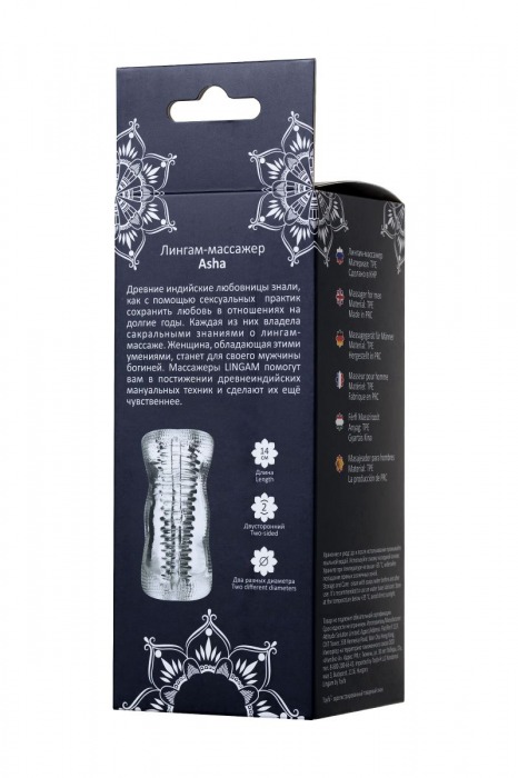 Прозрачный мастурбатор Lingam Asha - ToyFa - в Москве купить с доставкой