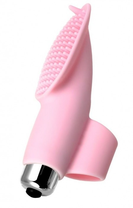 Нежно-розовая вибронасадка на палец JOS TWITY - 10,2 см. - JOS