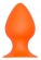 Оранжевая анальная пробка PLUG WITH SUCTION CUP - 11,6 см. - Dream Toys