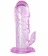 Розовая гелевая насадка с отростком для клиторальной стимуляции - 13 см. - Toyfa Basic - в Москве купить с доставкой