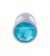 Серебристая анальная втулка с голубым кристаллом - 8,2 см. - Главсексмаг - купить с доставкой в Москве