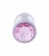 Серебристая анальная пробка с розовым кристаллом - 8,2 см. - Главсексмаг - купить с доставкой в Москве
