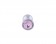 Серебристая анальная пробка с розовым кристаллом - 9,5 см. - Главсексмаг - купить с доставкой в Москве