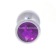 Серебристая анальная пробка с фиолетовым кристаллом - 8,2 см. - Главсексмаг - купить с доставкой в Москве