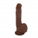 Фаллоимитатор коричневого цвета из киберкожи - 11 см. - Bior toys